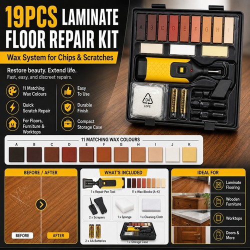 19pcs laminate floor repair - 19pcs,